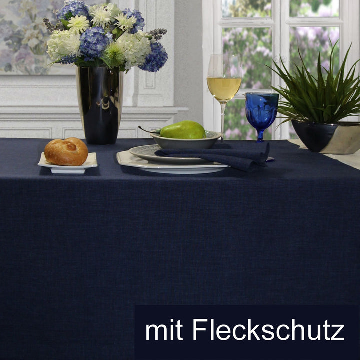 Sander 53637 LOFT Tischdecke 170 RUND Blau/Dunkelblau (Fb. 04) mit Fleckschutzausruestung 170cm rund