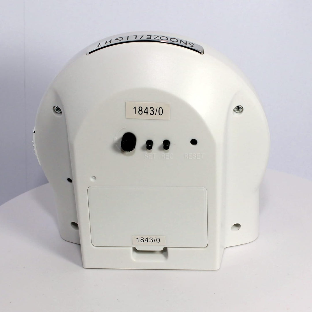 Atlanta Grosser Funkwecker Analog Licht Snooze Crescendo Zahlen - 1843/0 (Weiss), Weiss