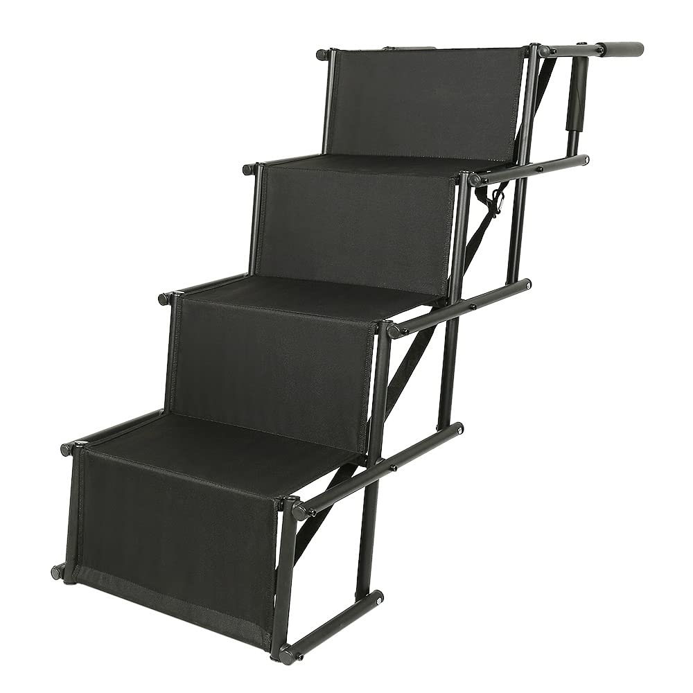 Hundetreppe Auto Klappbar, Gelenkschonende Hunderampe Auto Rampe für kleine &amp; grosse Hunde, Bis 80 k