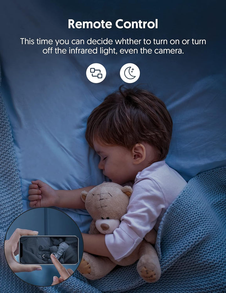 GNCC Überwachungskamera Innen, Hundekamera mit APP Zwei-Wege-Audio, WLAN Kamera Babyphone mit Kamera