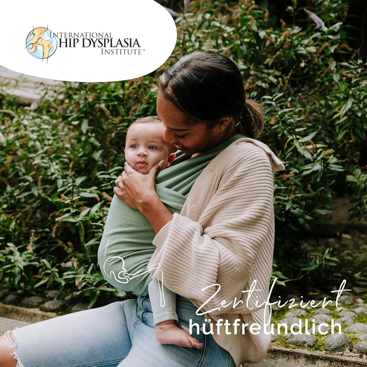 Boba Babytragetuch ab Geburt bis 15 kg - Kuschelweiches & Stützendes Baumwollfrottee, Tragetuch Baby
