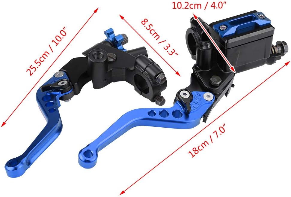 Fydun Motorrad Hauptbremszylinder Hebel 1 Paar Lenker Bremse Kupplungszylinder 22mm Universal Motor