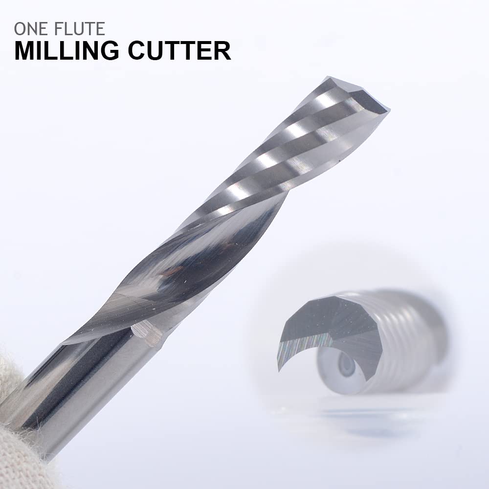 CNC-Fräser-Bits, Gravur-Bits, Schaftfräser, einschneidige Spirale, Upcut Router Bit, 3.175mm Schaft,