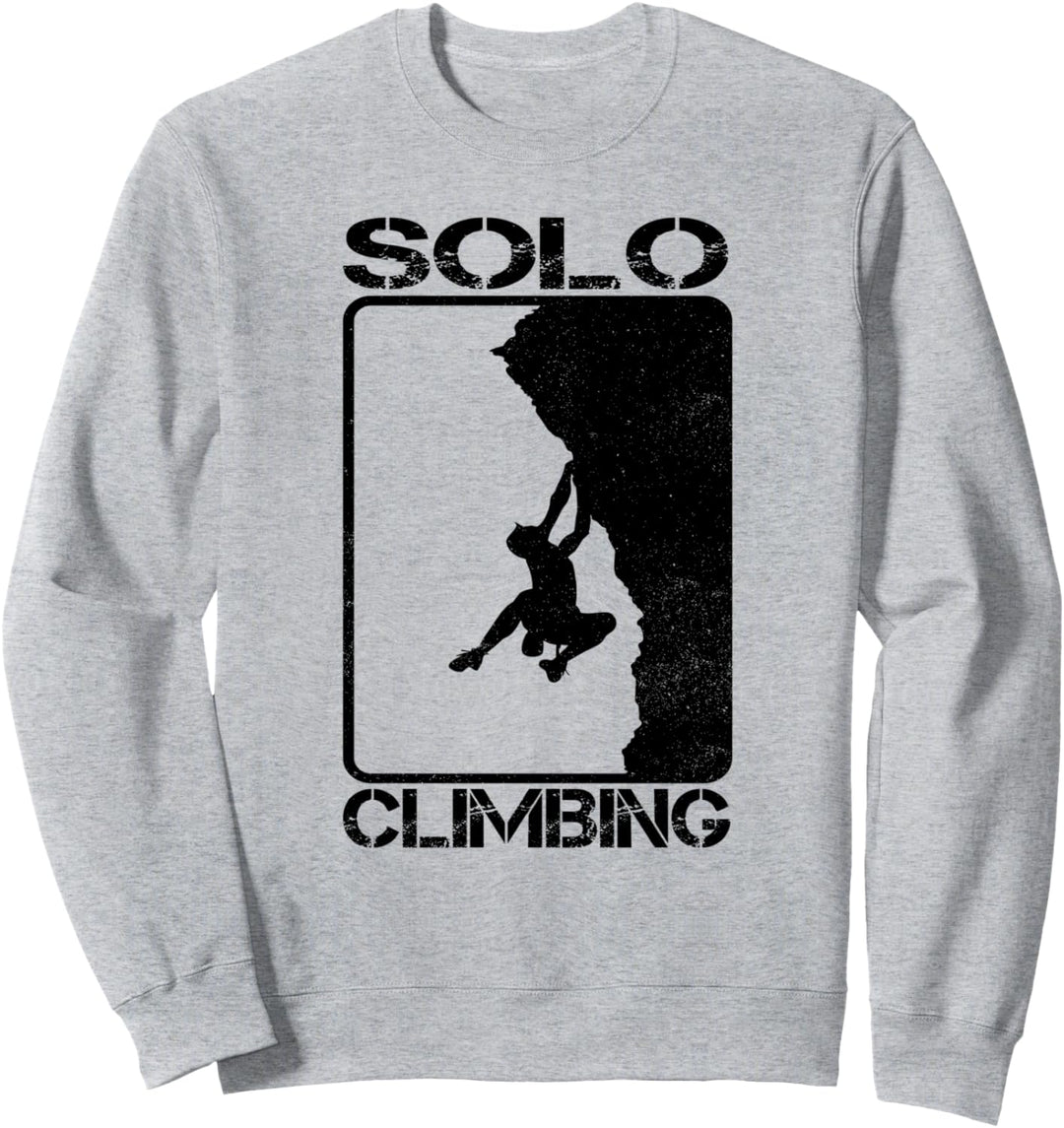 Solo Klettern Soloing Bouldern Sweatshirt