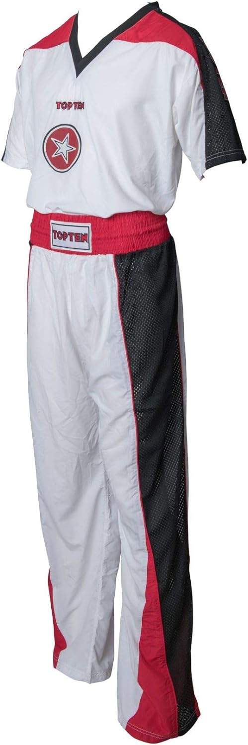 TopTen Kickboxuniform „Star“ Weiss - Schwarz 140, Weiss - Schwarz 140