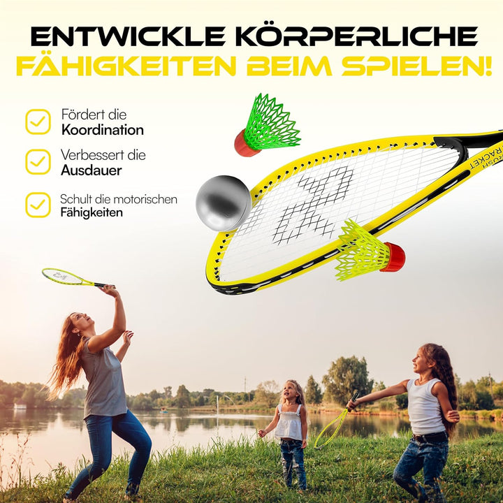 Rush Racket Crossminton Jugendset 4. Gelb, 4. Gelb