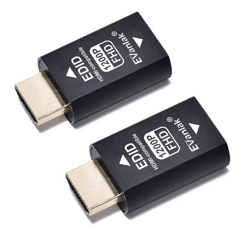 EVanlak HDMI-Emulator-Dongle eliminiert Emulator-Adapter 3. Generation, funktioniert mit Mac Thunder