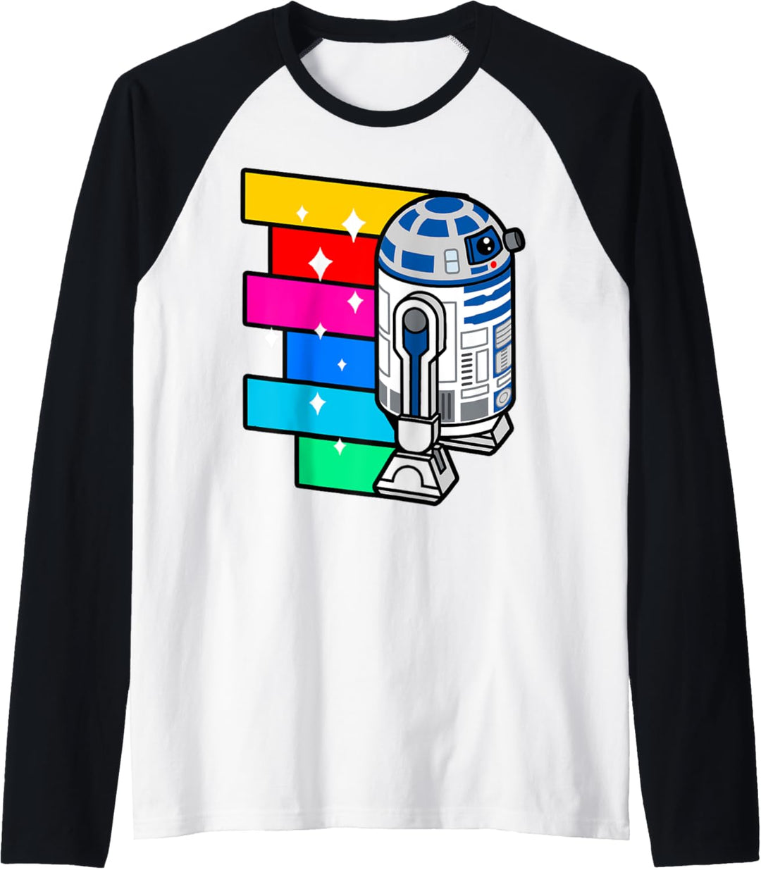 Star Wars R2-D2 Rainbow Run Raglan