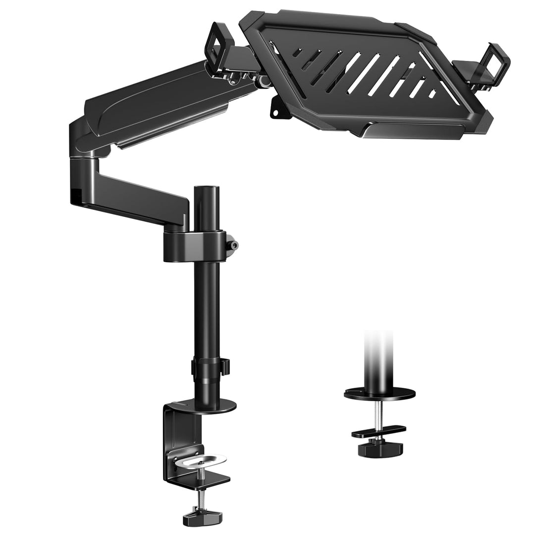 PUTORSEN Monitor Arm mit Laptop Halterung für 17 bis 32 Zoll LCD LED Bildschirm & bis zu 17 Zoll Not