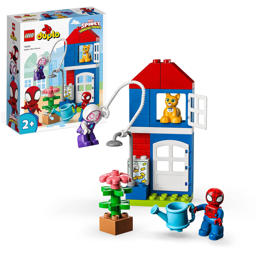 LEGO DUPLO Spider-Mans Haus, Spidey Set Spielzeug zum Bauen mit Figur und Steinen für Kleinkinder ab