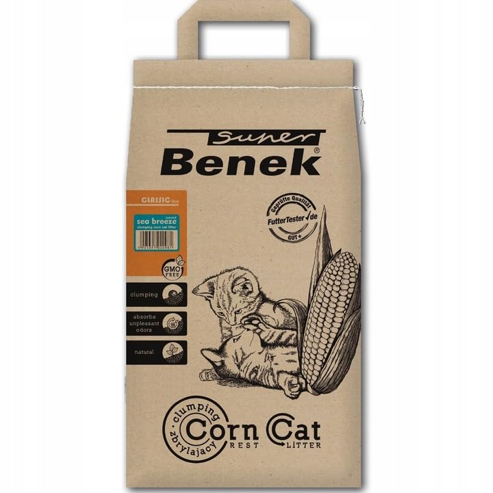 Super Benek Corn Cat Meeresbrise Katzenkies für Katzentoilette 14L