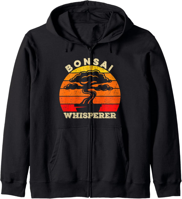 Bonsai-Flüsterer lustige japanische Bonsai-Baum Tee Sakura Z Kapuzenjacke