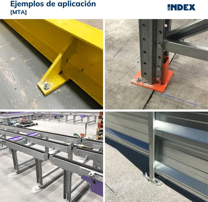 Index Fixing Systems MTA – Pack von 50 Verankerungen männlich für hohe Lasten (verzinkt), AM12120 M1