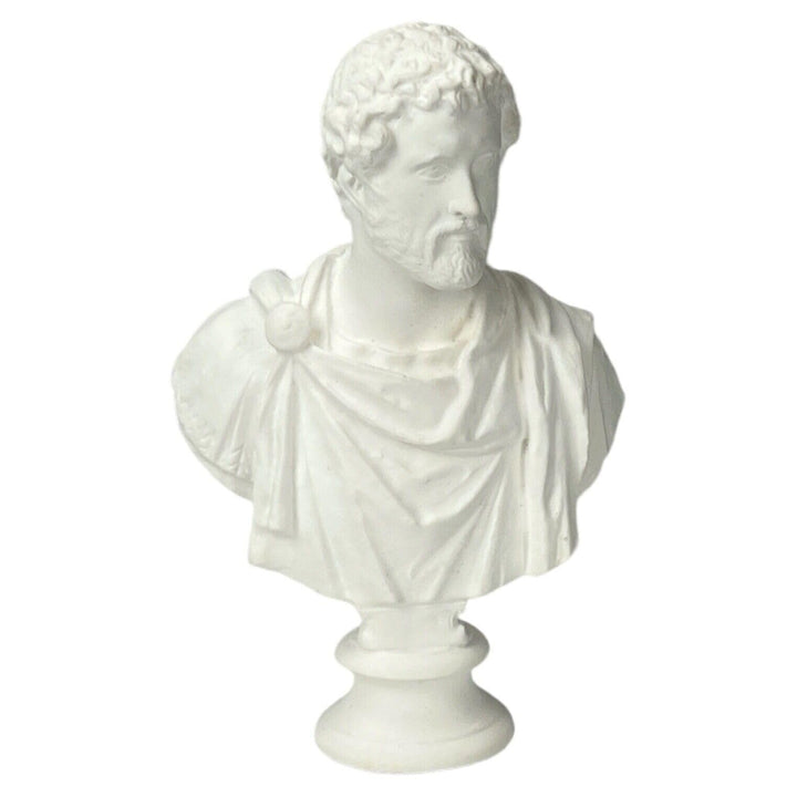 Antoninus Pius Römischer Kaiser Büste Kopf Alabaster Marmor Harter GipsStatue Skulptur Museum Kopie