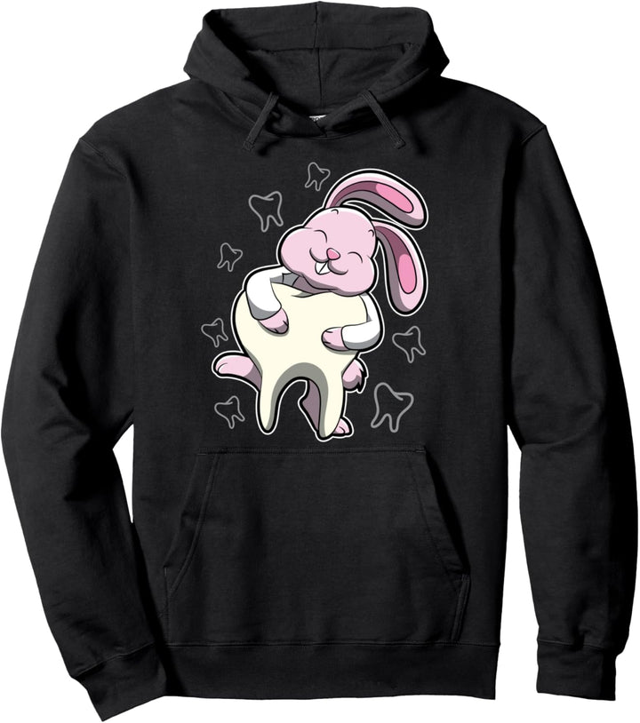 Häschen liebt weisse Zähne - Lustiges Zahnarzttier - Hase Pullover Hoodie