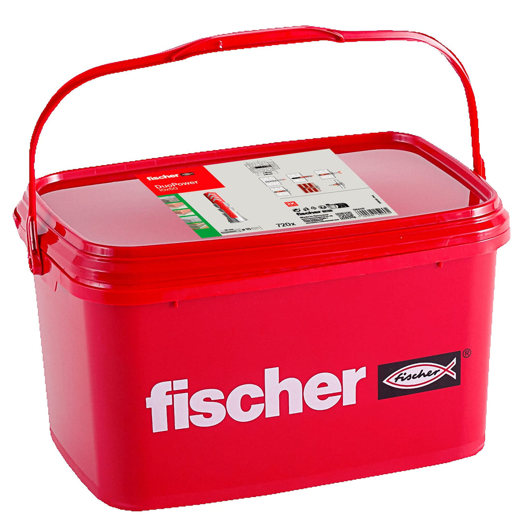fischer DUOPOWER 10 x 50, Universaldübel, leistungsstarker 2-Komponenten-Dübel, Kunststoffdübel zur