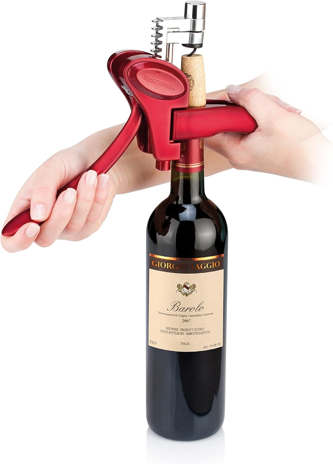 Tescoma UNO VINO Hebel-Korkenzieher 29.5 x 18 x 5 cm | Geeignet für Alle Weinflaschentypen | Langleb