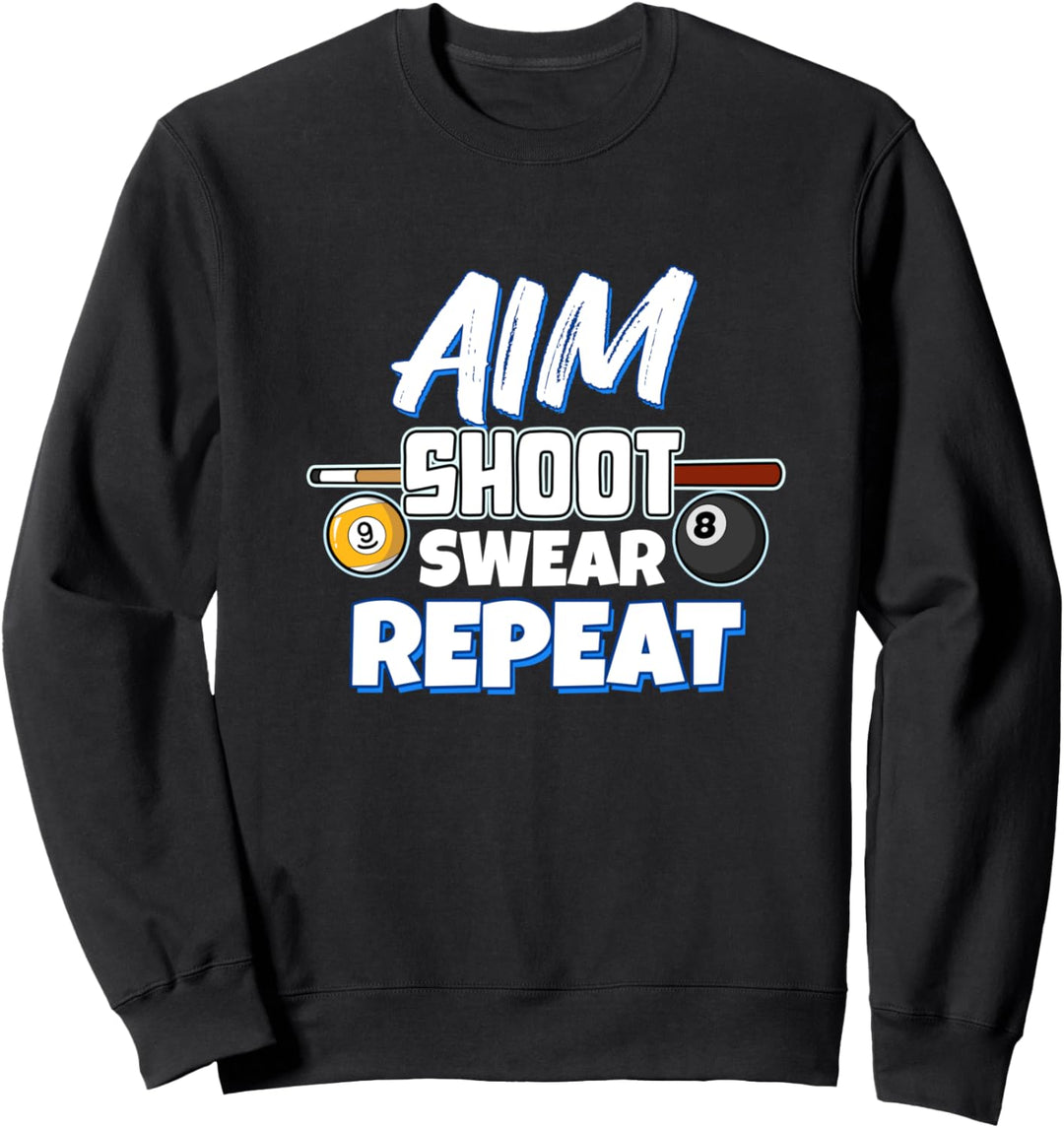 Lustiges Ziel Pool Spieler Geschenk Billardkugeln Sweatshirt