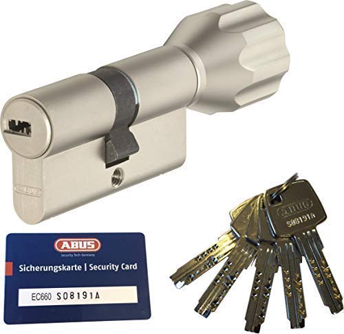 ABUS EC660 ECK660 Profil-Knaufzylinder Länge (a/b) Z35/K35mm (c=70mm) mit 5 Schlüssel, mit Sicherung