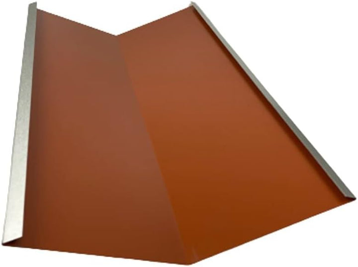 Kehlbleche 2 m lang Aluminium farbig 0,8 mm (gross, Rot RAL 8004) gross Rot Ral 8004, groß Rot