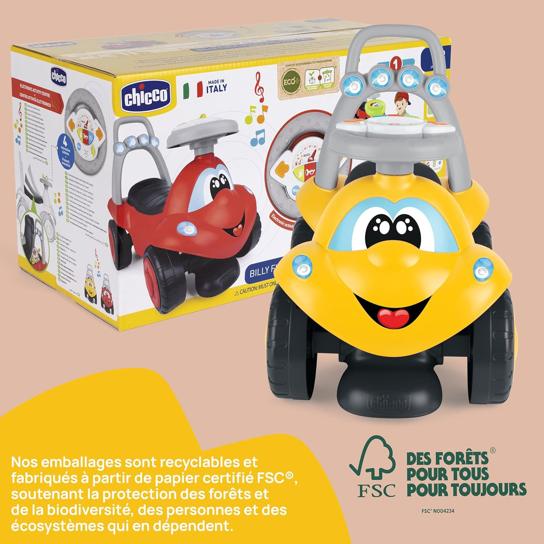 Chicco Billy Walk&Ride Eco+, Erste Schritte, 2in1 Lauflerner und Fahrgerät, einfache Montage, ergono