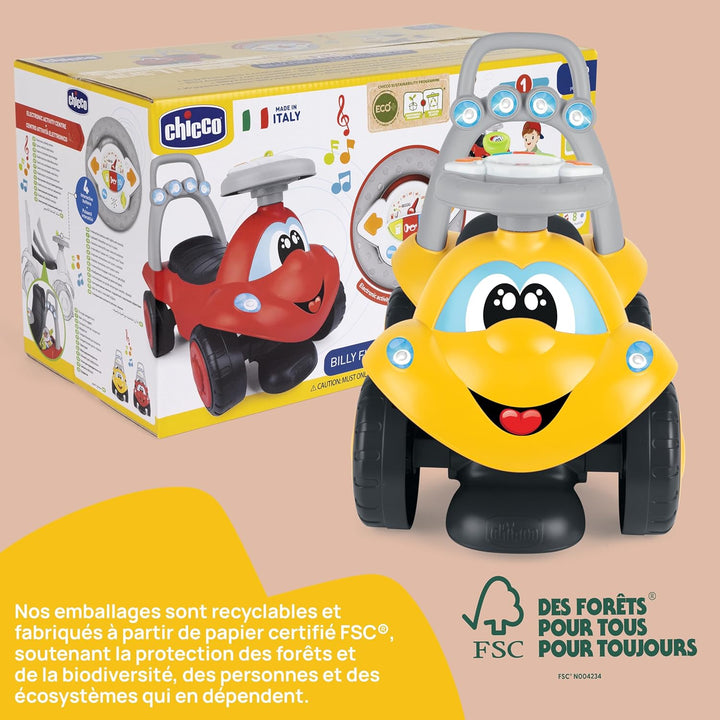 Chicco Billy Walk&Ride Eco+, Erste Schritte, 2in1 Lauflerner und Fahrgerät, einfache Montage, ergono