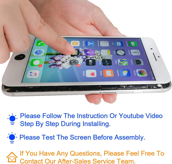 Display für iPhone 8 Plus LCD Touch Screen Digitizer Ersatz Bildschirm mit komplett kostenlosem Tool