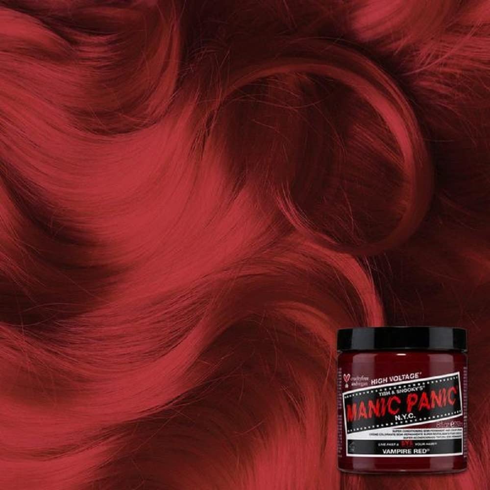 Manic Panic Vampire Red Classic Crème, vegane, tierversuchsfreie, semi-permanente Haarfarbe, 2 x 118