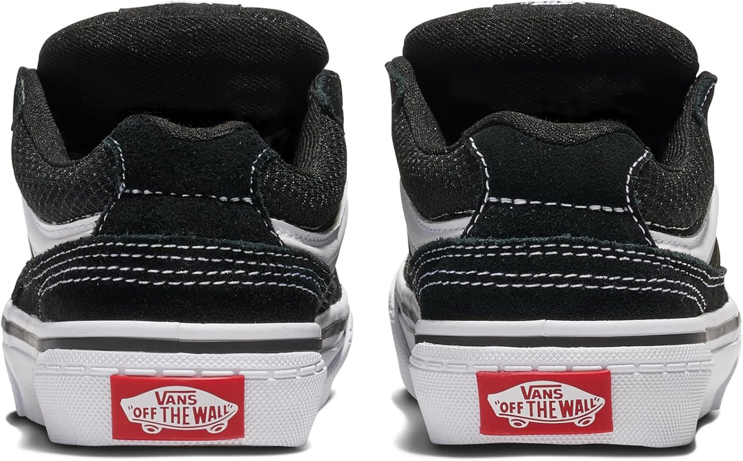 Vans Unisex Kinder Caldrone Sneaker 39 EU Suede Mesh Black White, 39 EU Suede Mesh Black White