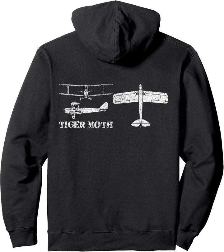 Tiger Moth Doppeldecker WWII Trainingsflugzeug Pullover Hoodie