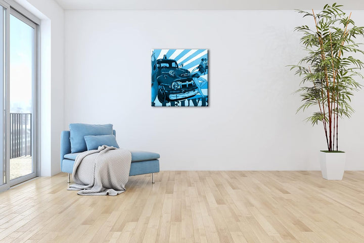 deyoli Feuerwehr Illustration Format: 70x70 Effekt: Zeichnung als Leinwandbild, Motiv auf Echtholzra