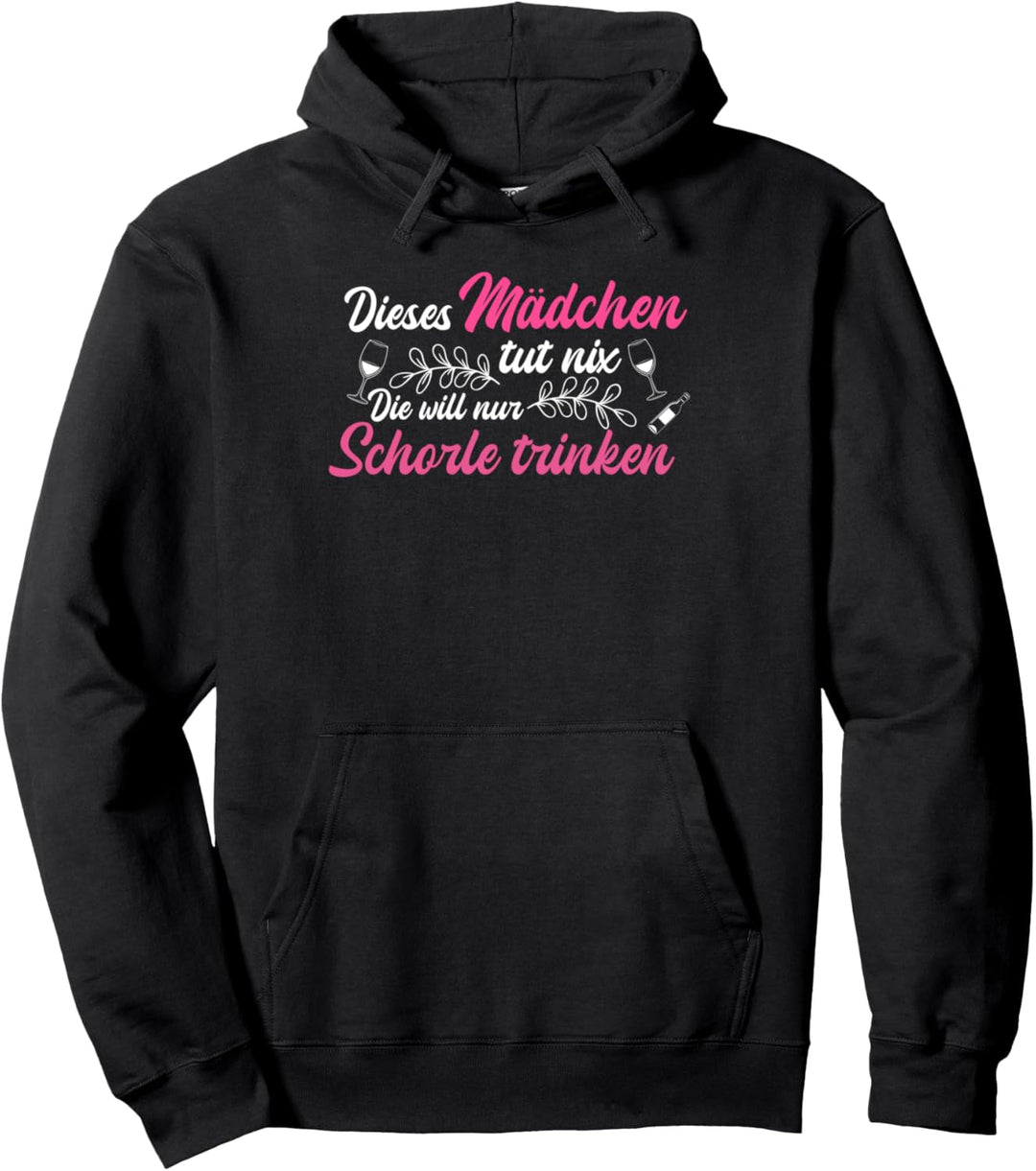 Mädchen Schorle Weinschorle Wein und Pfälzer Pullover Hoodie