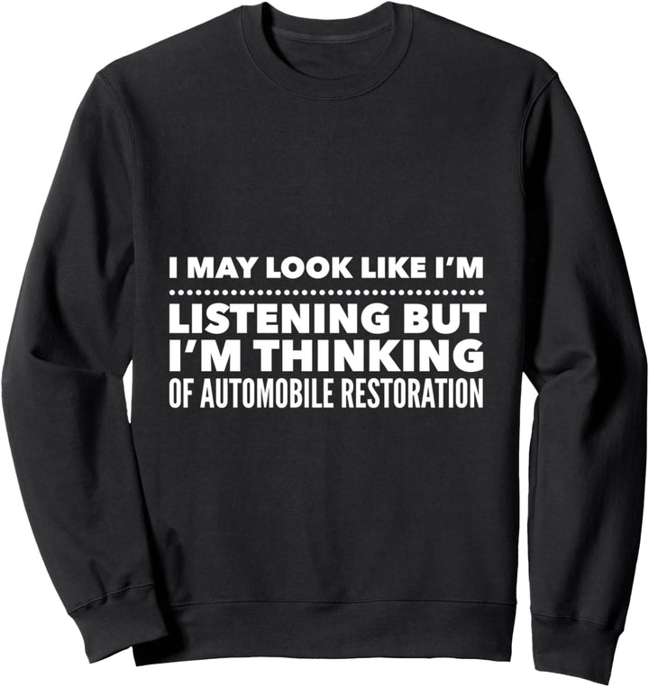 Ich sehe vielleicht so aus, als würde ich zuhören, aber an Sweatshirt