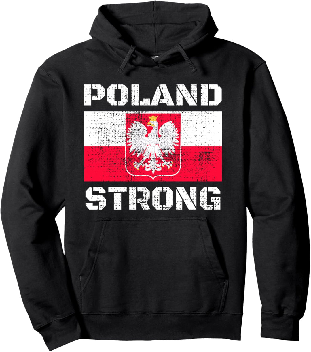 Polen Strong Support Polen Pride Flagge Herren Damen Pullover Hoodie