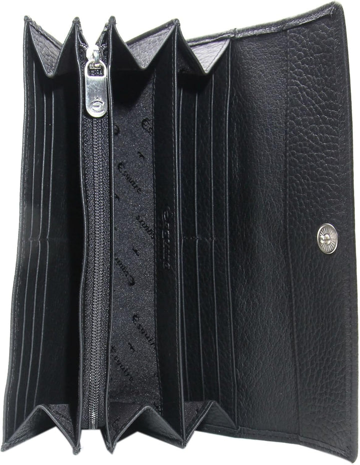 Esquire Deer Damenlangbörse 18 cm schwarz, Schwarz