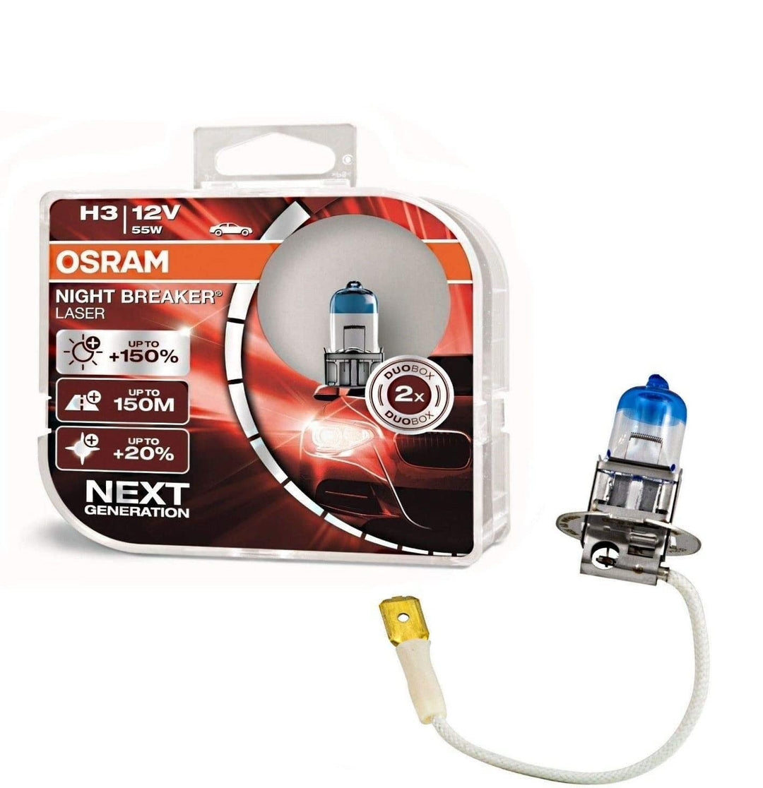 2x Osra.m H3 55W 12V PK22s Night Breaker Laser Next Generation 64151NL-HCB hell Weiss White Ersatz S