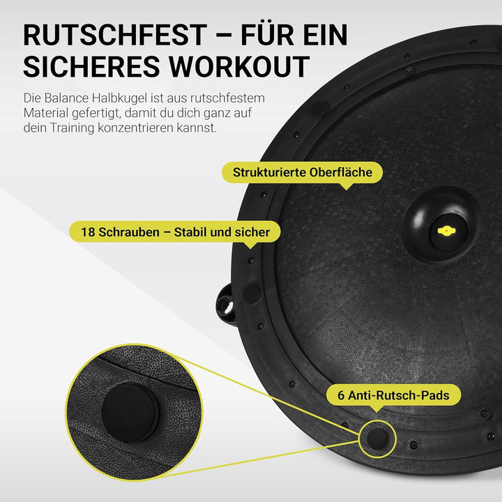 Balance Ball Trainer Premium | Gymnastikball + Expander & Pumpe - beidseitig nutzbar | Balance Train