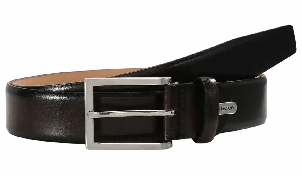 LLOYD Men's Belts Gürtel Herrengürtel Ledergürtel Schwarz 2599 W85 Braun, W85 Braun