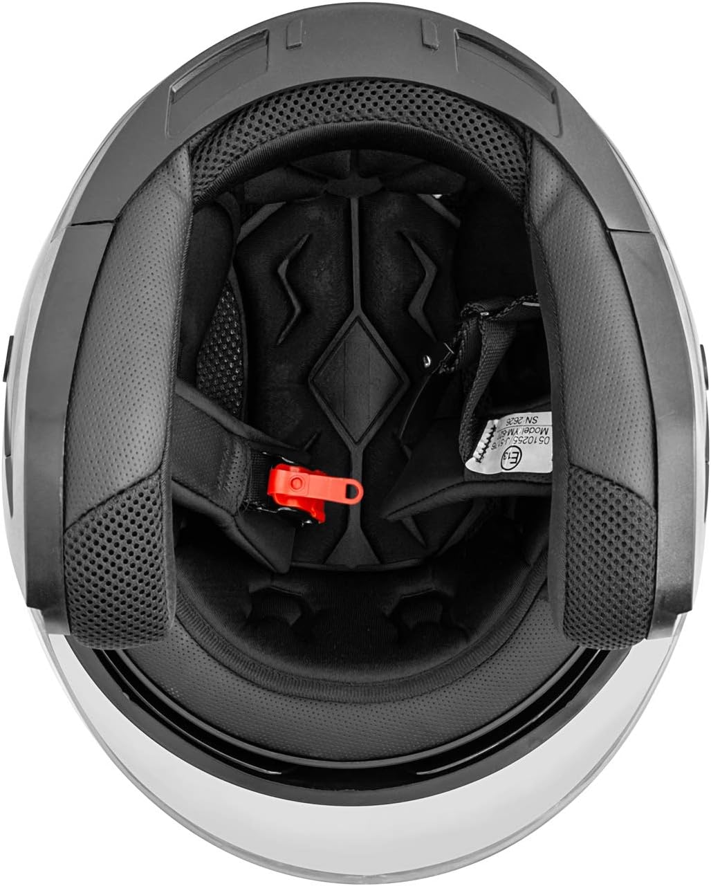 Motorradhelm Helm Sturzhelm Jethelm Roller Innensonnenblende Visier 61-62 cm (XL) Weiss, 61-62 cm (X