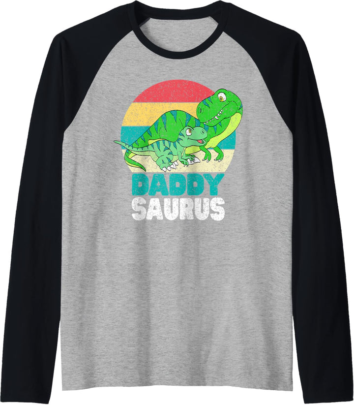 Dinosaur Daddy T-Rex Daddysaurus Baby Dino Family Matching Raglan