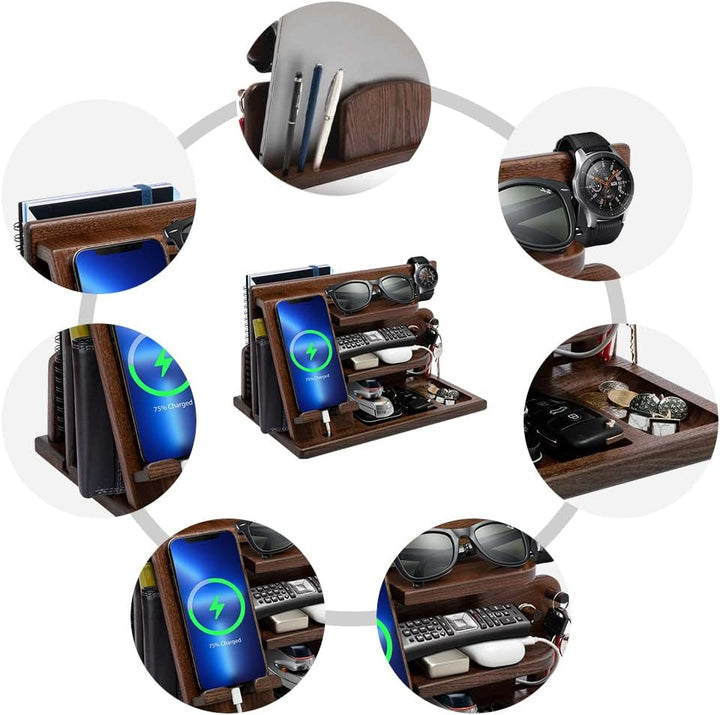 Weihnachten Geschenke für Männer Geburtstag Holz Telefon Dockingstation Geschenke für Papa Weihnacht