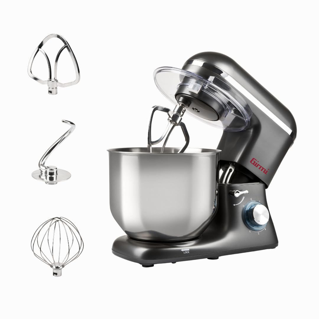 Girmi IM46 Knetmaschine Gastronomo 8 l, Teige von max. 3 kg, Leistung: 1400 W (max. 1800 W), IM4600,