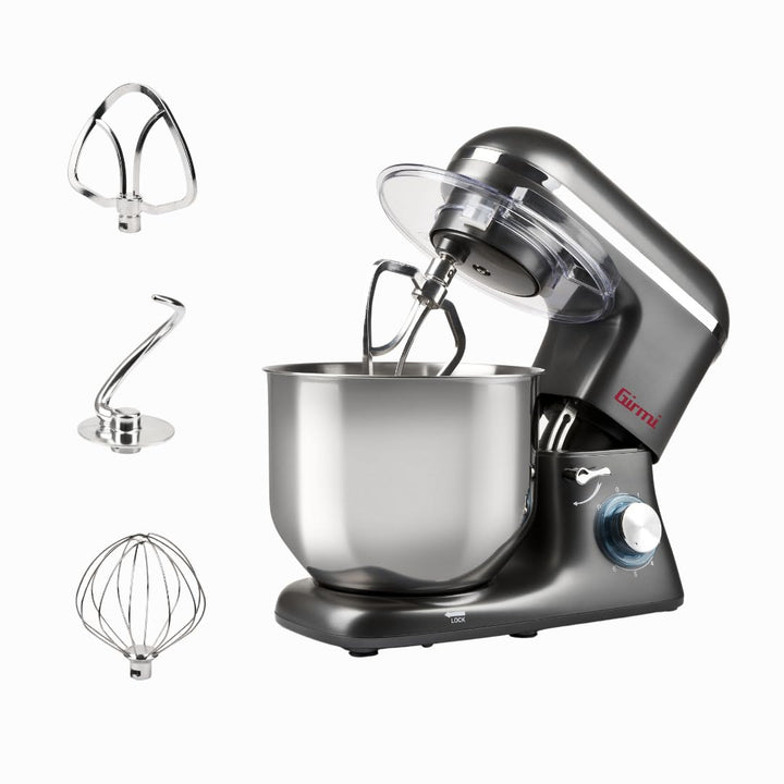 Girmi IM46 Knetmaschine Gastronomo 8 l, Teige von max. 3 kg, Leistung: 1400 W (max. 1800 W), IM4600,
