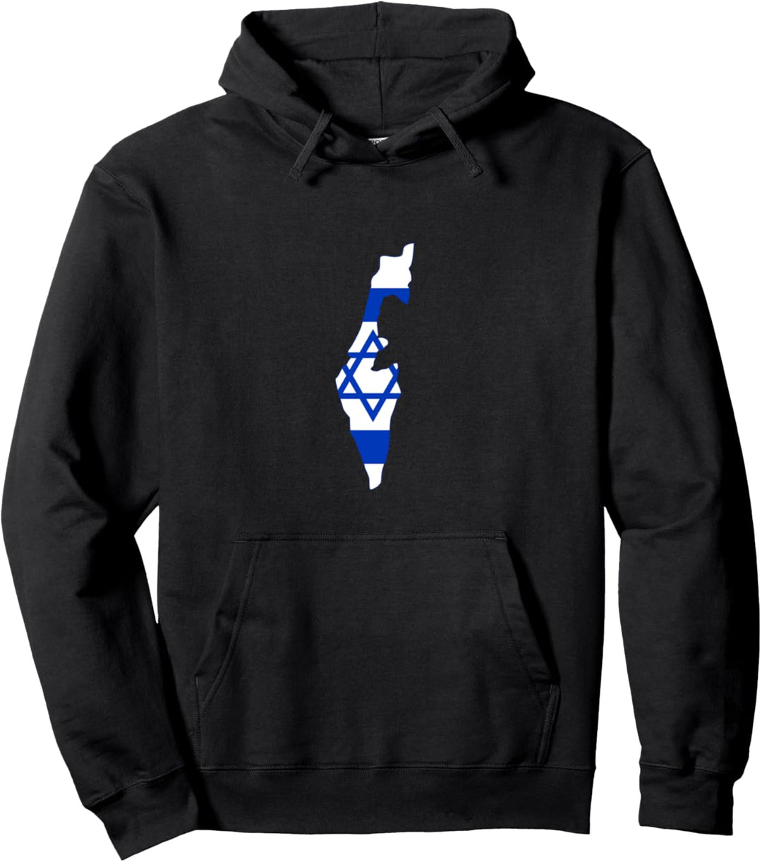 Israel-Flagge Landkarte Pullover Hoodie