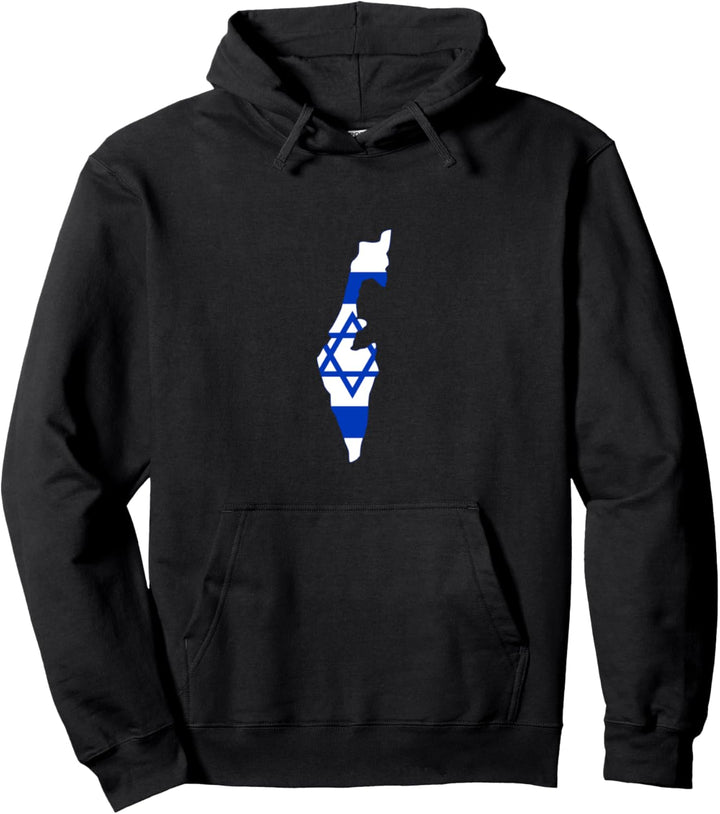 Israel-Flagge Landkarte Pullover Hoodie