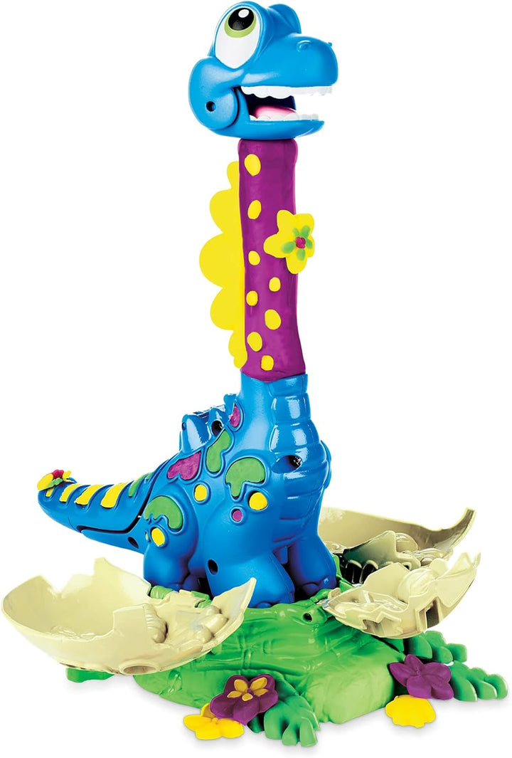 Play-Doh Dino Crew Bronto aus dem Ei, Spielzeug-Dinosaurier für Kinder ab 3 Jahren mit 2 Eiern 70 g,