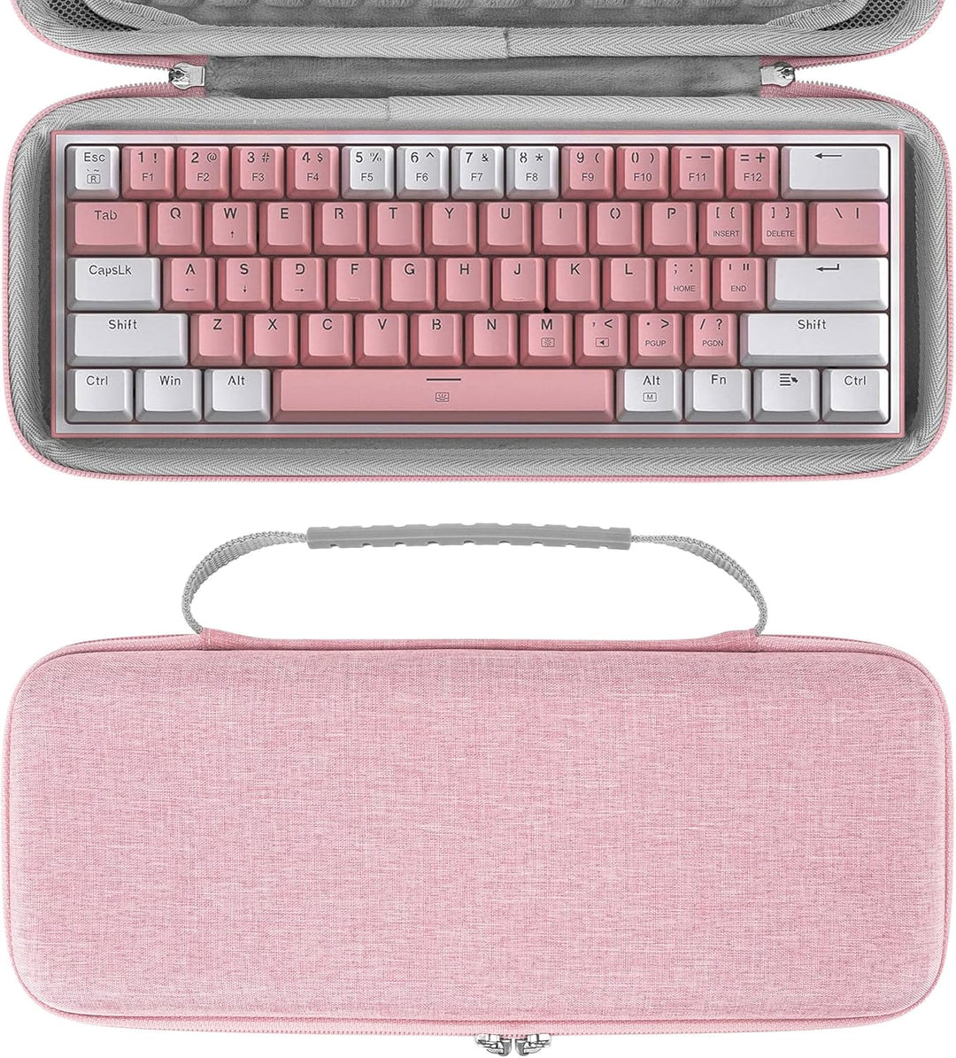 Geekria 60% kompakte Tastaturhülle, Hartschalen-Reisetasche für 61 Tasten, Computer-Tastatur, kompat
