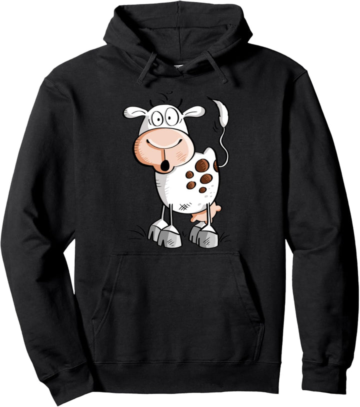 Lustige Gefleckte Kuh I Kuhmotiv I Rind Comic Fun Pullover Hoodie