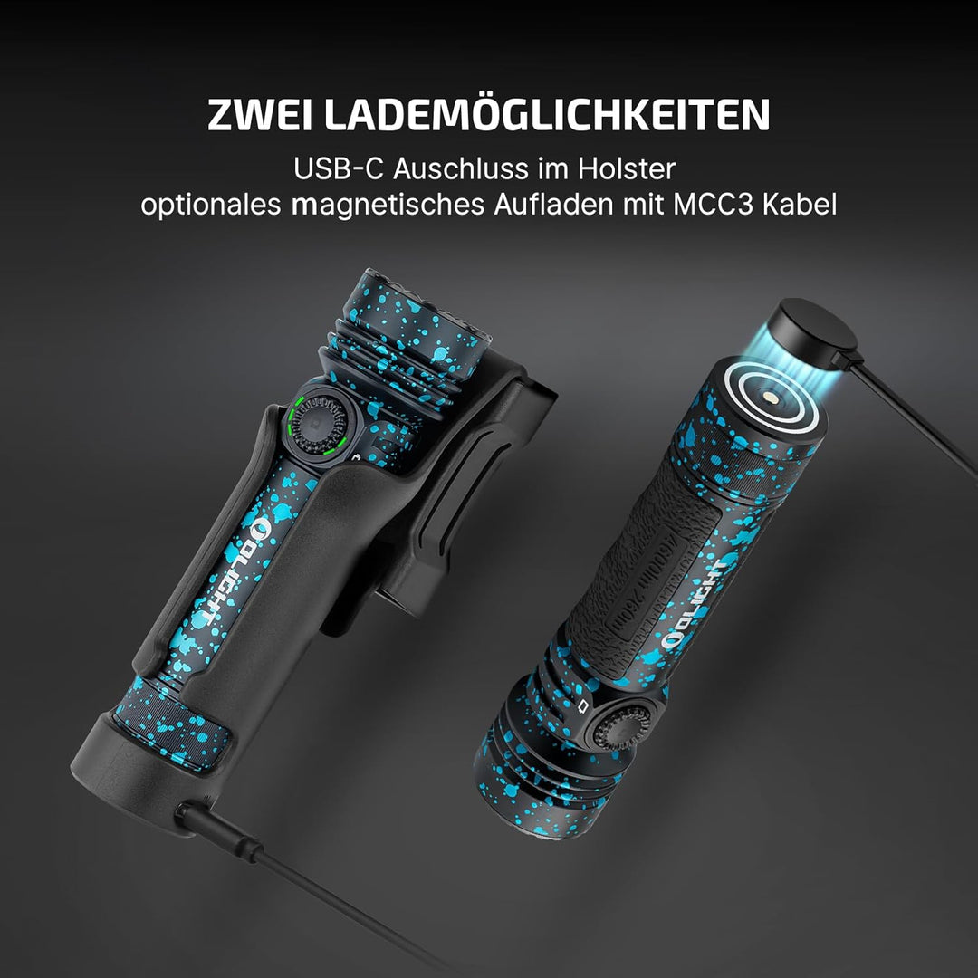 OLIGHT Seeker 4 Pro LED Taschenlampe mit Holster, 4600 Lumen 260 Meter, USB-C Wiederaufladbare Tasch