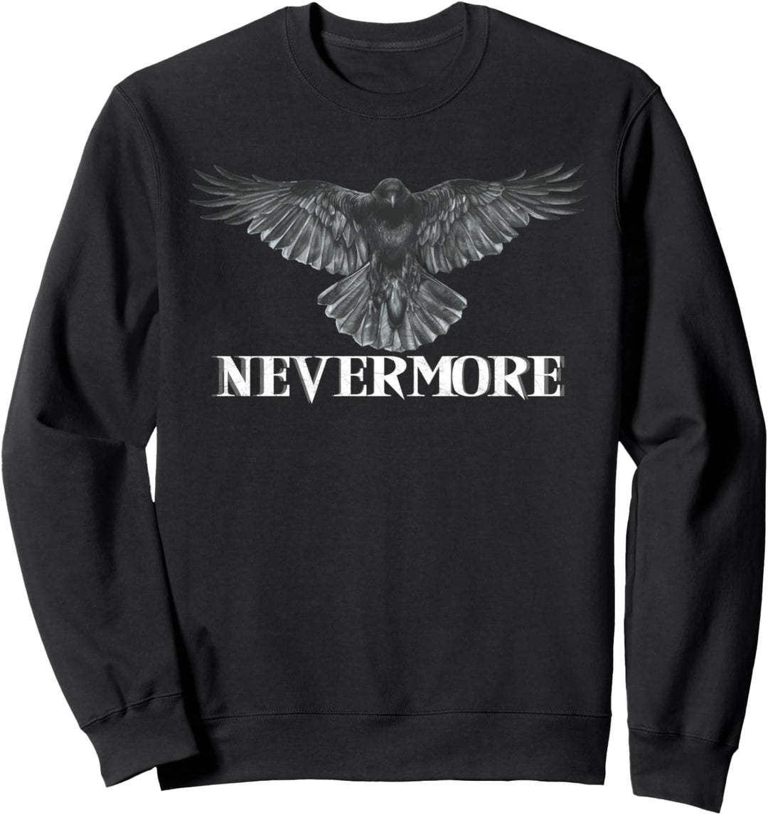 Rabe Nevermore Lyrik Halloween Edgar Allan Poe Sweatshirt